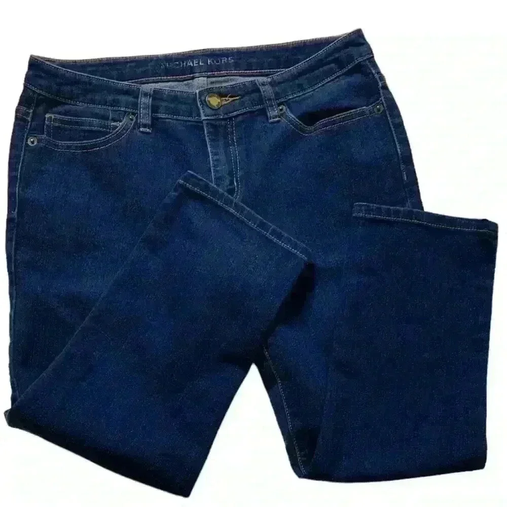 Michael Kors Jeans Women's Size 4 Straight Leg Blue Capri Denim